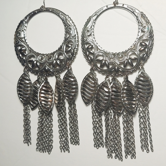 Bohemian Chandelier Dream Catcher Earrings - Picture 3 of 5